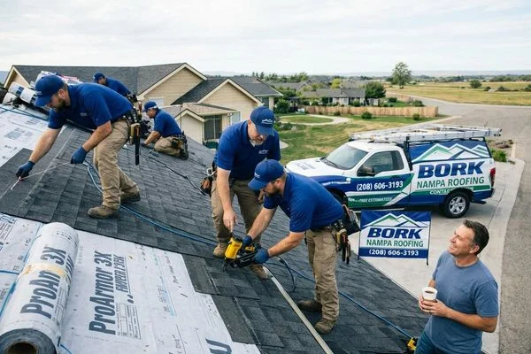 Roofing project in Eagle, Idaho