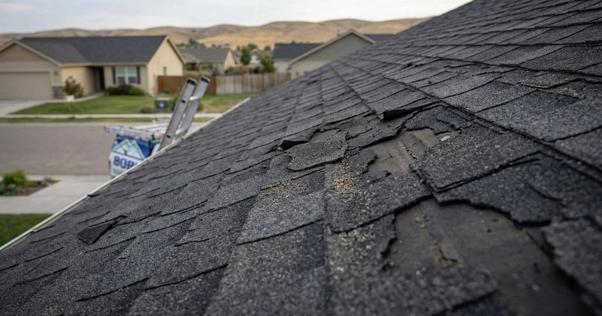 Signs of aging roof needing replacement