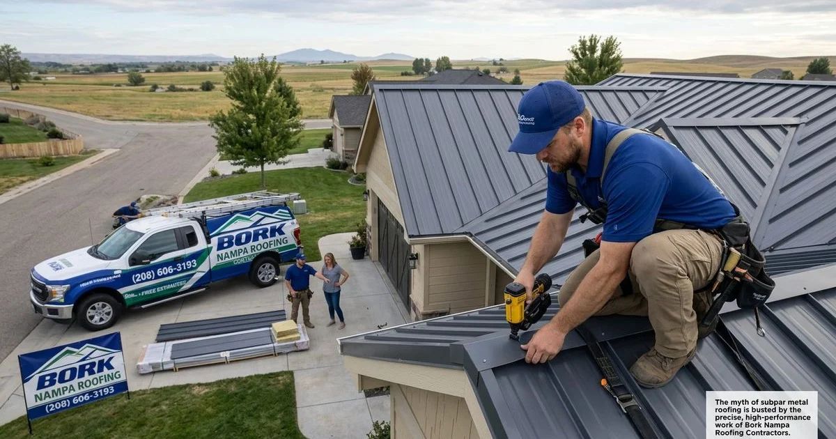 Modern metal roof on Idaho home