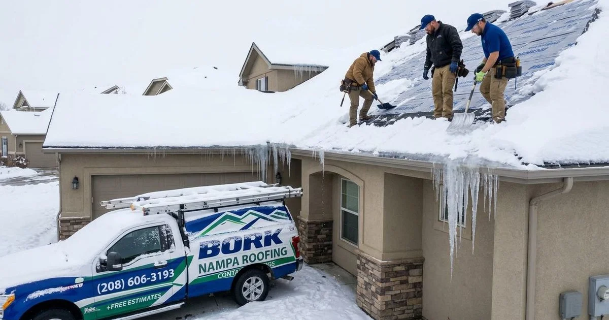 Idaho roof in winter conditions